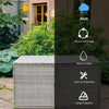 Outdoor PE Wicker Storage Bin Garden Patio 330L 2-Tier Rattan Deck Box with Lid