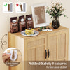 Kitchen Storage Cabinet 2-Door Buffet Sideboard with Adjustable Shelf
