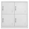 Locker Cabinets 2 pcs Light Grey 90x45x92.5 cm Steel