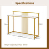 Modern 122cm Console Table Faux Marble Top Entryway Table Narrow Sofa Side Table