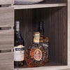 Retro Sliding Barn Door Sideboard with 2-Tier Shelves Storage Cabinet Kitchen