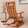 Bamboo Sun Lounger Garden Chair Bed Folding Outdoor Patio Recliner With Headrest
