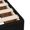 Box Spring Bed with Black 180x200 Fabric B7O8