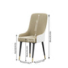 Set 2 Leather Kitchen Dining Chairs Tufted Gold Lion Head Pull Ring Accent Chair