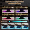 Coffee Table Black High Gloss Tea Table with LED RGB Lights 2 Hidden Storage