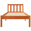 Gecheer Bed Frame Wax Brown 75x190 Small Solid Wood Pine K1W9