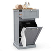 Tilt Out Laundry Cabinet Wooden Pull Out Laundry Cabinet-Grey