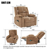 Electric Recliner Chair Cinema Sofa Armchair with Massage & Heat Function Brown