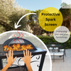 Outdoor Fire Pit Garden BBQ Patio Heater Storage Large Metal Table Log Burner