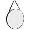 60/80cm Round Bathroom Mirror Strap Hanging 3-Color Dimmable LED Light Anti-fog