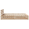 Bed Frame with Drawers 140x190 Solid Wood Pine K0P2