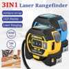 3 In 1 Laser Rangefinder Laser Cross-marking LCD Display Continuous Measurement