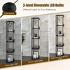 Floor Lamp with Shelves Tall standing Light with 3-Levet Dimmable LED Bulbs