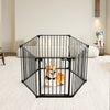 Outdoor Metal Pet Dog Stair Gate Safety Guard Baby Toddler Stair Doorway Cage UK