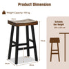 74CM Saddle Bar Stools Set of 2 Counter Height Barstools Dining Chairs Brown