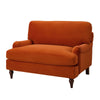 Dusk Hampshire Bright Orange Velvet Loveseat RRP £599