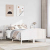 Bed Frame with Headboard White 150x200 King Size Solid Wood Pine L7J2