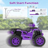 Kids Ride on Car 24V Soft Start Electric Vehicle with LED Lights-Purple