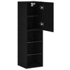 LED TV Cabinet Black Oak 30,5x30x102 cm Engineered Wood