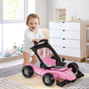 4-in-1 Baby Walker Foldable Activity Push Walker w/ Adjustable Height & Speed