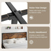 King Size Metal Bed Frame Industrial Platform Bed w/ 9 Support Legs Noise Free