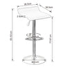 Bar Stool Set of 2 Counter Height Bar Chairs Swivel Adjustable Modern Armless