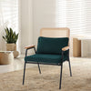 Fabric Lounge Chair Living Room Single Sofa Velvet Padded Dining Accent Armchair