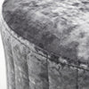 Pouf Ottoman 40cm Round Footstool Velvet Circular Upholstery Seat Chair Stool