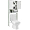 Over the Toilet Storage Cabinet Bathroom Organizer w/ 2 Doors & Adjustable Shelf