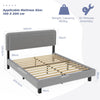 Double Size Upholstered Bed Frame w/ Sheep Plush Headboard，Wooden Slats Zldtfncs