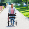 Folding Rollator Walker Safety Mobility Aid Wheelchair Lightweight for Seniors