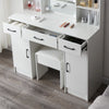 Dressing Table With Drawers Mirror Stool Set Makeup Desk Vanity Table Bedroom UK