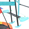 Kids Swing Set PlayFrame Nest Tree Swing Climbing Ladder Seesaw Metal Frame Blue