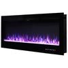 60inch Electric Fireplace Crystal/Log 9 LED Flame Inset Wall Heater Living Room