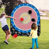 Portable Dartboard Soccer Target Dartboard Giant Kick & Throw Dart Games-Black