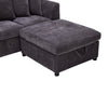 Modern L-Shaped Corner Sofa 3 Seater Armchair Couch With Storage Chaise 6 Pillow