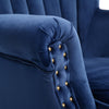 Occasional Chesterfield Velvet Lounge Armchair Wing Back Single Chair Home UK