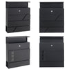 Outdoor Wall Mounted Mailbox Lockable Steel Mail Letter Post Secure Box Postbox