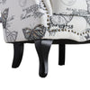 Occasional Butterfly Accent Wing Armchair High Back Velvet Fireside Chair Sofa