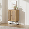 Industrial Wooden Cupboard Sideboard Storage Cabinet Unit Bookshelf Rattan Doors