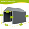 Storage Tent 6X10FT Garden Waterproof Anti-UV Bike Shed Steel Frame Zipper Door