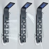 Black LED Shower Panel Column Tower Stainless Steel Rain Massage Body Jets Mixer