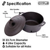NEW! 4L Cast Iron Non Stick Casserole Dish Pan with Lid