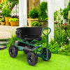 Outdoor Heavy-Duty Gardening Cart w/ 26 cm Tires-Green