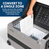 Portable Car Fridge/Freezer, 50L Dual Zone Compressor 12/24V