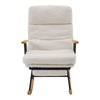 Lazy Rocking Chair Adjustable Recliner Rocking Sofa Nursing Armchair w/ Footrest