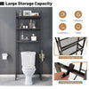 3-Tier Over-The-Toilet Storage Shelf Space Saving Metal Bathroom Organizer