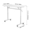 Adjustable Height Over Bed Table Mobile PC Laptop Desk White Portable Sofa Tray