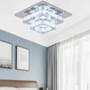 36W Modern Crystal LED Ceiling Light Minimalist Square Pendant Chandelier Lamp