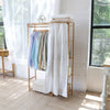 Solid Wood Coat Rack Stand Clothes Hanging Rail Rack Shelf Closet Portable Use